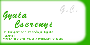 gyula cserenyi business card