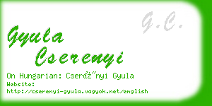 gyula cserenyi business card